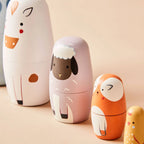 Just Bee Kids Farm Animal Wooden Nesting Dolls