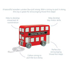London Bus Wooden Pull Along