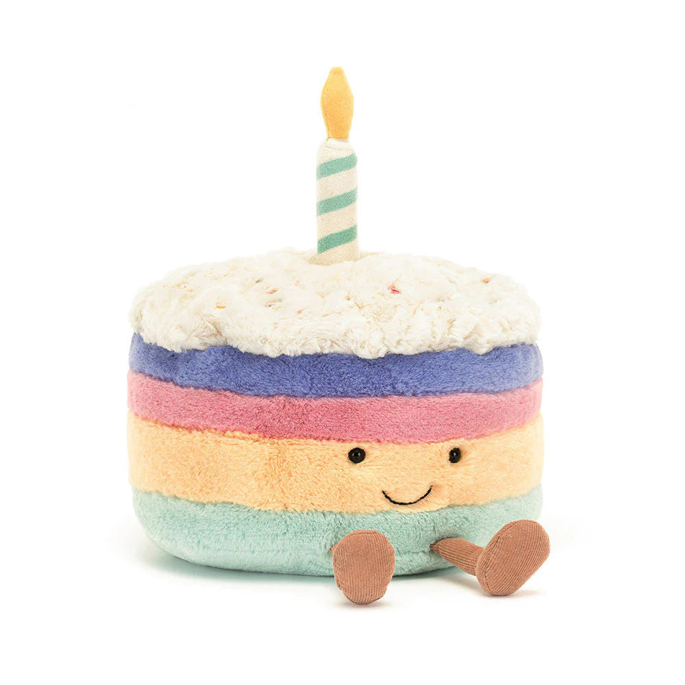 Jellycat Rainbow Birthday Cake Soft Plush Toy